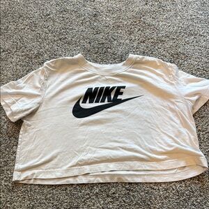 Nike White Tee with Black Logo